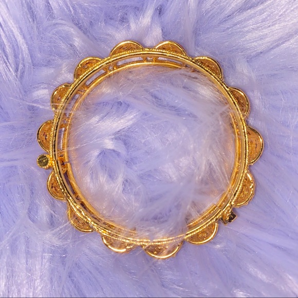 Vintage Gold Multicolored Rhinestone Bracelet - Picture 3 of 5